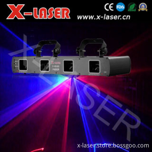 800mW Four Heads Red&Blue Laser Light